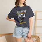 Discipline Means Goals T-Shirt — "Discipline: The Trip Between Goals & Accomplishment" Motivational Tee