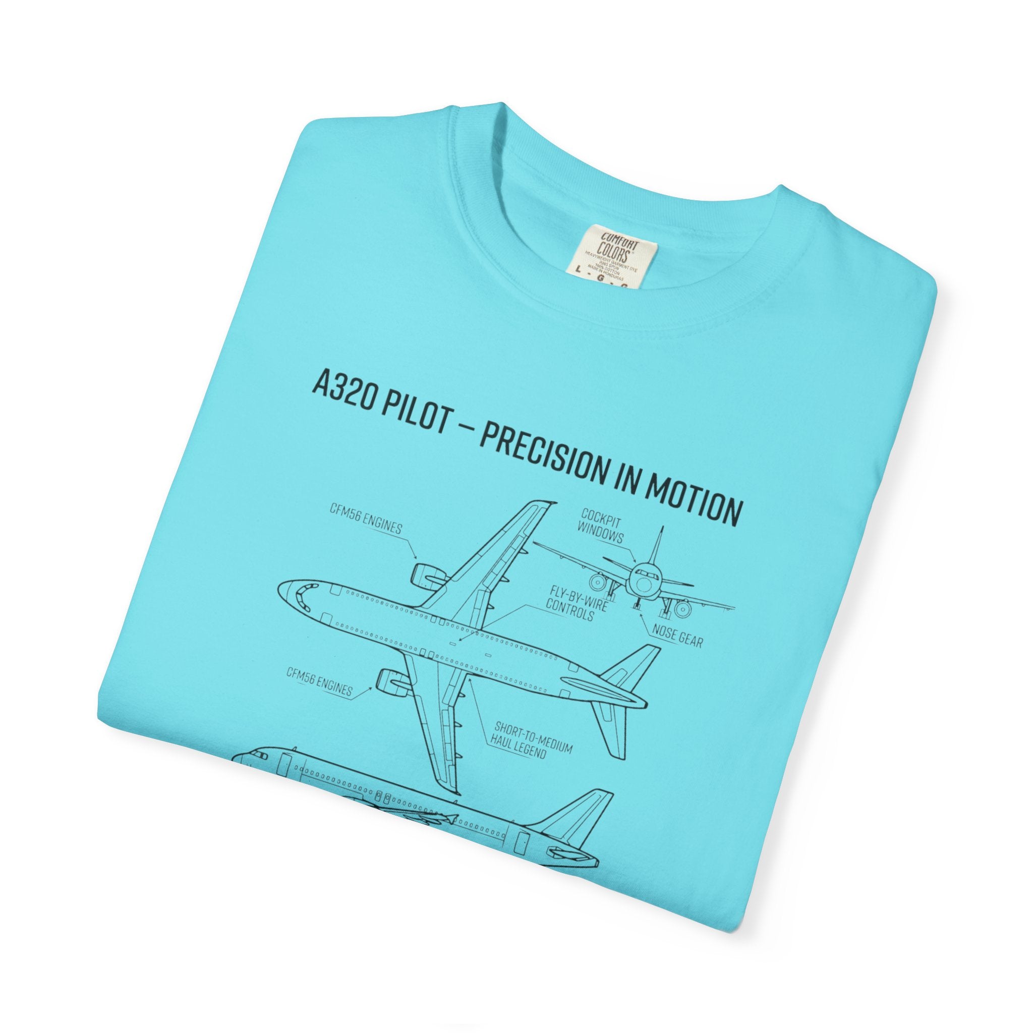 Airbus A320 Schematic T-Shirt — 'Precision in Motion' Aviation Tee