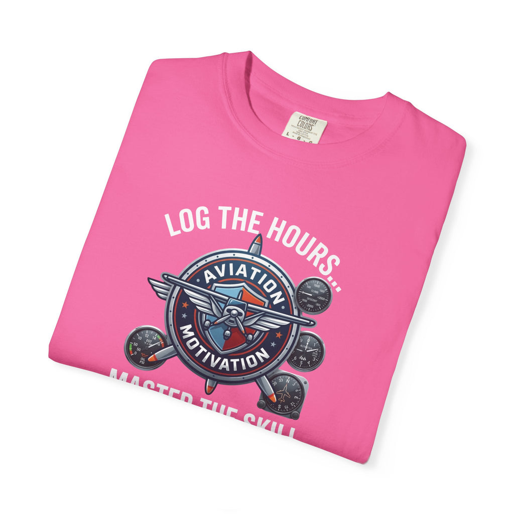Log the Hours - Master the Skill Student Pilot tee