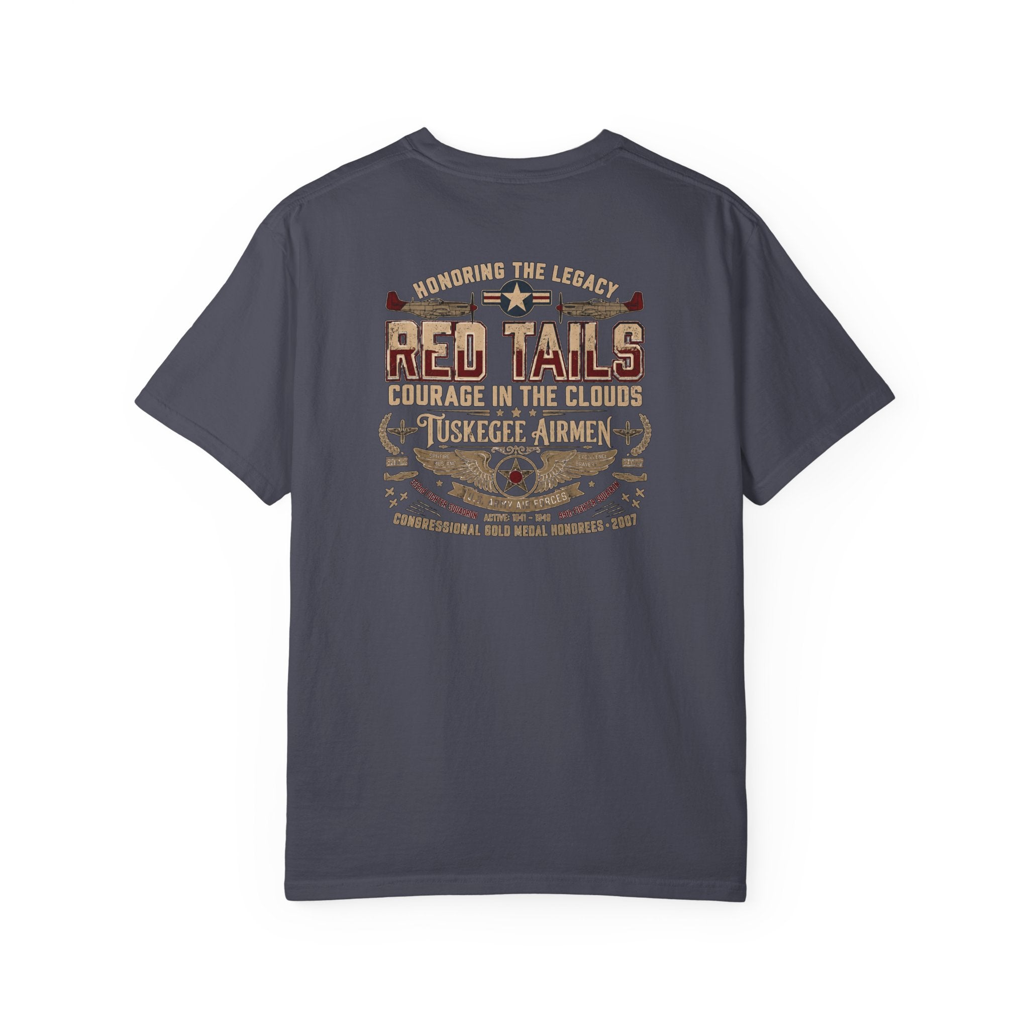 Tuskegee Airmen Tribute T-shirt — Red Tails WWII History Tee