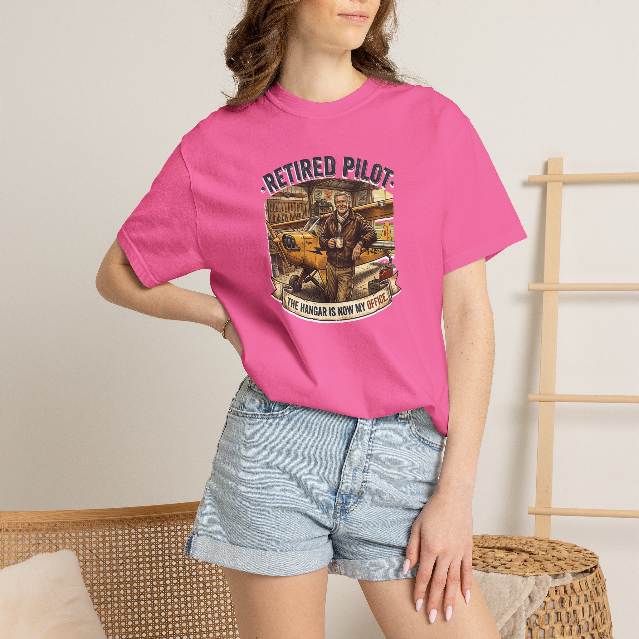 Retired Pilot shirt - The Hangar is Now My Office
